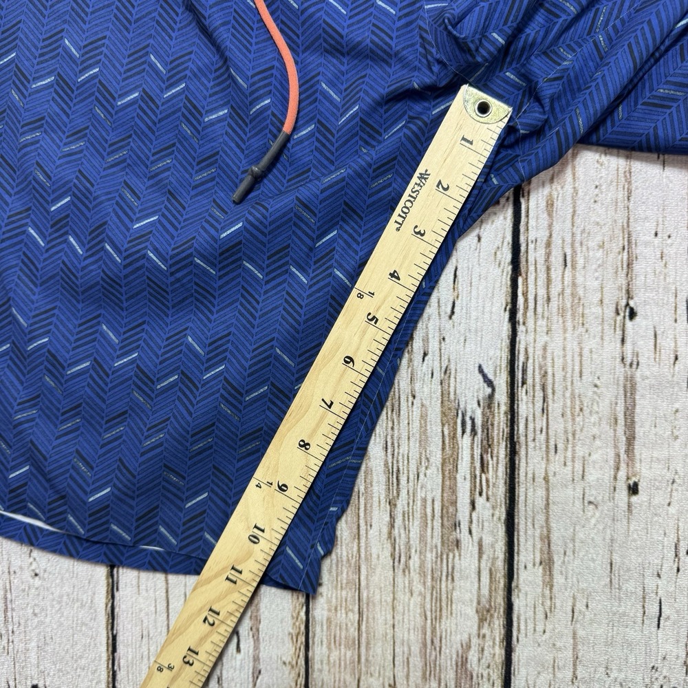 Lululemon Board Shorts Mens 32 Blue 11" Unlined Geometric Swim Trunks Tie Waist - Picture 3 of 6